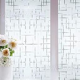 WALLMATE Vinyl Frosted Window Self Adhesive Privacy Glass Film for Office Glass Door Bathroom for Privacy (1 Feet by 4 Feet, Plus Frosted)-image-48