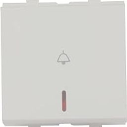 Anchor by Panasonic Penta Modular 2 Module 6A Bell Push Switch with Neon Indicator, Durable and Stylish Design for Homes and Offices, White Doorbell Switch (65066-1)-16
