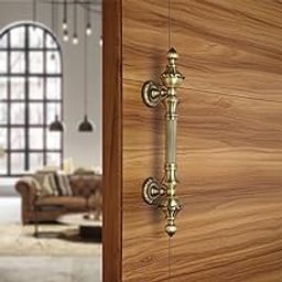 LAPO 14 inch Lotus Door Handles for Main Door | Main Door Handle | Door Handle | Zinc Alloy (Pack of 1) Antique Finish | 3 Years Warranty-image-83