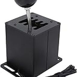 Shifter Racing Game Simulator, USB Gear Shifter Exact Change Plug and Play Black Realistic G25 to G29 PC Interchangeable Ball Head-13