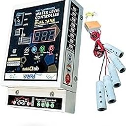 Vahra(for single tank) fully automatic water level controller, dryrun,overload,high/low voltage safety cuts, show 5 levels of overhead tank in display with 1 sensor kit. metal body-image-38