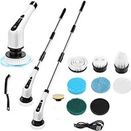 Virav Premium 9 in 1 Electric Spin Scrubber | Cleaning Brush Scrubber for Home | Full Body Waterproof Cordless | Adjustable & Detachable Handle | Bathroom, Tub, Tile, Floor, Car-image-19