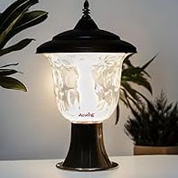 Azurite Anna Led Gate Light Antique Outdoor Main Gate Light for Home,Aluminium Decorative Architectural Design Waterproof Rustproof for Garden (Black)-18