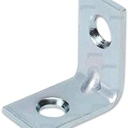 PMW - Angle Bracket for Reinforcing Chairs/Tables - Shelf Bracket 25mmx25mm Zinc Plated L Shape Bracket for Solid Shelf Support Joint Right Corner Brace (1 x 1 Inch, Pack of 24 Pieces)-2