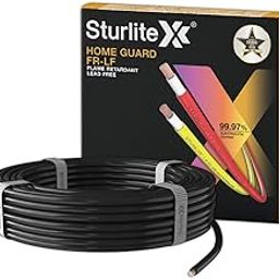 Sturlite Home Guard FR-LF 45 Meter Wire, (1.5 Sq.mm) PVC Insulated Pure Copper Wire| Multi-Strand, Fire Retardant and Anti Rodent Single Coil Flexible Cable (Black)-image-89