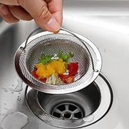 KitchenFest® Latest Rustproof Stainless Steel Sink Strainer with Handle, 2mm Small Perforated Holes, Kitchen Drain Basin Basket Filter Stopper Anti Clogging Jali, Strong & Durable, 11 cm, 1 Piece-image-52