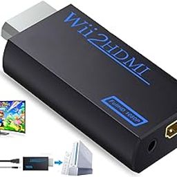 Alife Wii to HDMI Converter Adapter, ALife Wii to HDMI 1080P Or 720P Output Video Converter & 3.5mm Jack Audio Output Wii HDMI Converter Supports All Wii Display Modes-4