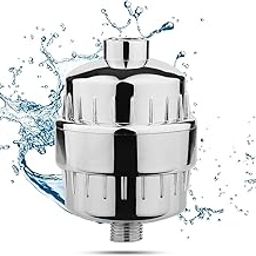 15 Stage Filtered Shower Head, High Pressure Hard Water Softener Showerhead with Filter Cartridge for Hard Water Remove Chlorine and Harmful Substances (15-stage filter element) (15 Stage Filtered)-image-43