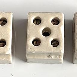 Litost® 2 Way 16A Ceramics Terminal Blocks High Temp Porcelain Ceramic Connectors Pack of- 3-14