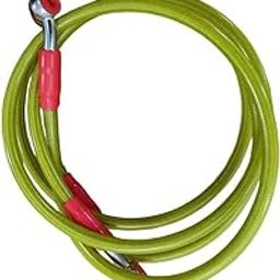 0TO6 Universal 120cm Motorcycle Brake Clutch Oil Hose Line Pipe Hydraulic Reinforced Stainless Steel Braided Hose, YELLOW-image-9