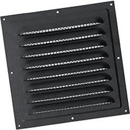 UJEAVETTE Air Vent Louver Cover Air Return Grill Shed Caravans Door Ventilation Grille Black-picture-19