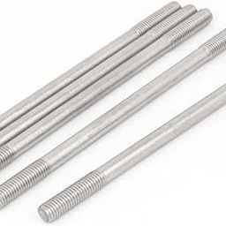Sellify M8 x 160mm Tight Adjustable Push Rod Double End Thread Stud Screw Bolt 5pcs-22