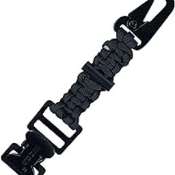 MELOTOUGH Tactical Glove Clip Braided Paracord Gloves Clips Holder with Flint Rod for Hunting, Hiking, Camping, Outdoor Activities（Black）-image-58