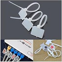 Tools.Shop 100Pcs Nylon Self-Locking Label Tie Network Cable Marker Cord Wire Strap Zip New-picture-17