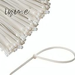 Inme Heavy Duty Nylon Cable Ties 8 inch Pack of 200, Zip Tie Wire Tag Cable Organizer Self Locking Fastener with Dense Precise Teeth (White, 200 mm x 3.6 mm)-image-72