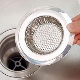JRM Stainless Steel Kitchen Sink Drain Strainer and Sink Strainer Stopper, Anti Clogging Sink Disposal Stopper with Large Wide Rim for Kitchen Sinks Jali (Sink Strainer SS)-11