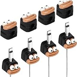 8 Pcs Cable Management, Cable Organizer, Cable Clips Multipurpose for Home Corners Wall Bedroom Kitchen Office Car Computer Nightstand Desk (Black)-18