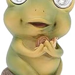 Gadpiparty Solar Frog Night Light Solar Outdoor Decor for Garden and Yard Waterproof Cartoon Frog Theme 1-Piece Decorative Lighting for Home and Patio-image-43
