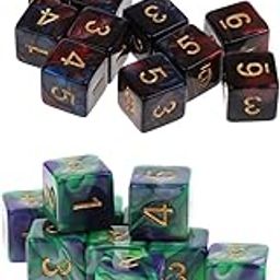 ATORSE Toy 20 Pieces 16mm Six-Sided Acrylic Dice Family Set for D&D TRPG Dice Cup Game-Toys & Hobbies-Games-Board & Traditional Games-Contemporary Manufacture-image-84