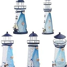 XusLFR Lighthouse with Color Changing LED Light Battery Powered Lighthouse Lamp Outdoor Decorative for Garden Patio Kids-image-32
