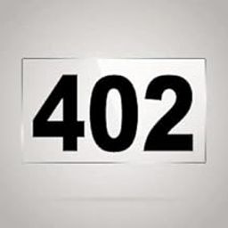 Numberplate 402 Room, Hotel, Hospital, Lodge,Apartment, Flat,Door No,College, Library, Rack Numbers Warehouse,Acrylic White Board Fixed with Blackcolor PVC Waterproof Sticker-image-82