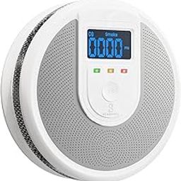 Scadoosh Smoke and Carbon Monoxide Alarm with Voice Alerts, Large LCD Display, LED Warning Light Indicators and Test Button, Battery Operated-image-82