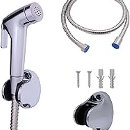 WOYO ABS Plastic Health Faucet Handheld Jet Spray Set for Bathroom High Pressure Toilet Sprayer with 1.2 Meter Hose, Wall Hook & Screws – Leakproof Nozzle for Hygiene, Baby Care & Cleaning (Pack of 1)-image-51