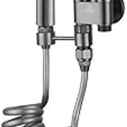 Pixaflo Compact Brass 2-in-1 Angle Valve with Health Faucet, Shower Tube and Hook | Complete Set | Antique Black for Bathroom, Toilet, Wash Basin-image-12