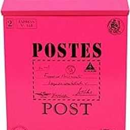 BNF®Vintage Galvanized Mailbox Letterbox Postbox Newspaper Holder Box Rose Red|Home & Garden | Home Decor| Key & Letter Holders|1 Piece Mailbox-image-55