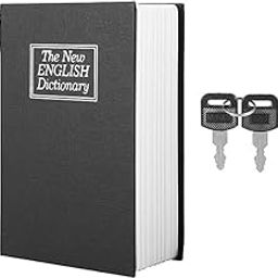 YAVRIXZ Book Safe Security Dictionary with High Capacity Locker, Portable Stainless Steel Hidden Mini Safe Jewellery Box & Cash Locker for Use Home and Office (MULTICOLUR)-0
