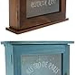 The Style Sutra 2pcs Sundry Finishing Box Creative Wooden Key Box Cabinet with Three Hook | Home Decor| Key & Letter Holders-3
