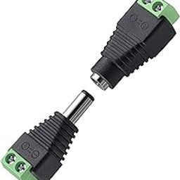 FEDUS 5 Pairs DC Power Jack Plug Adapter Connector,12V, 24V Male +Female 2.1 X 5.5MM DC Power Connector Terminal Barrel Connector for CCTV Camera/Led Strip Light, DVR,Car Rearview Monitor System-11