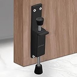Plantex Kickdown Door Stopper Spring Loaded Telescopic Step On/Off Door Stopper Rubber, Adjustable Heavy Duty Door Locks Holder Stop/Release by Foot - Pack of 1 (Black)-19