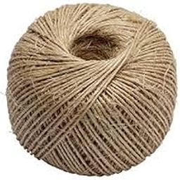 Prokart Natural Soft Jute Thread Rope Natural Twine Jute String Cord for Endless Possibilities of useTwine Gift Box String Rope Floral Craft Wedding Tags Wrap Decor, 2 roll, Approx 60mtr-15