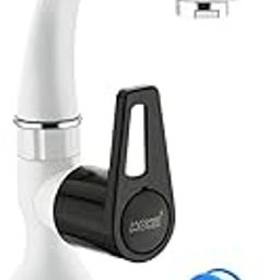 MONIT PVC Swan Neck Tap for Kitchen/Bathroom Wash Basins Big Neck with Teflon Tape White-image-63