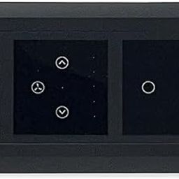 8 Module Switch Board Plate | Smart 4 SW, 2 SW, Fan SW & Socket | WiFi & BLE | Google, Alexa & Siri (Black)-5