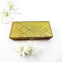 Elites Exclusive and Designer Cash Box, Shagun Box, Jewellery Box, Gaddi Box, Money Box, Engagement Cash Box, Gift Box, for Weddings, Birthdays, Baby Shower, Anniversary, Family Gatherings - Golden-19