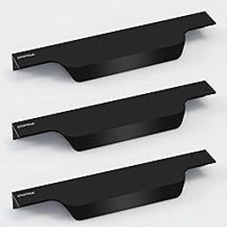 Plantex Profile Handle for Kitchen Cabinet/8 Inch Alluminium Drawer Profile Handle/Wardrobe Pull Handle for Home/Office/Hotel - Pack of 5 (Black)-12