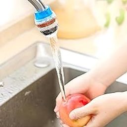 WaterCharm 1 Pack Faucet Mount Filters, Faucet Water Purifier, Five-Layer Filter Activated Carbon Filter to Remove fluorinated Chlorine Heavy Metal Hard Water in Home Kitchen (Multicolor)-image-14