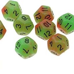ATORSE Toy 12-Sided Game Dice 18mm Dice for Board Games and Teaching Math Green+Orange-Toys & Hobbies-Games-Role Playing Games-Dungeons & Dragons-Accessories & Dice-image-75
