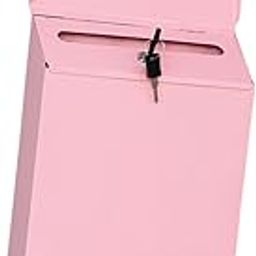 The Style SutraWall Mounted Mailbox Pink Simple Decorative Letter Box for Gate Office House-image-38