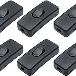 Electronic Spices Black SPST Halfway Rocker Button Inline Switch For Table Lamp (Pack of 10)-11