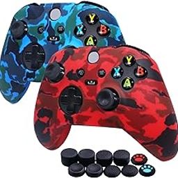 [2 Pack] Jusy Silicone Cover Skin for Xbox Series X/S Controller(Red+Blue)-11