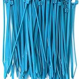 Electronic Spices Pack of 100 Heavy Duty Industrial Grade (Blue) - Self Locking Cable Nylon 66 Zip Ties (2.5mmX100mm)-7