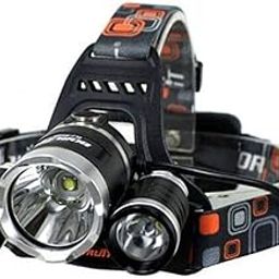 Care 4 LED Head Lamp Flash Light Torch with Adjustable Battery for Camping Trekking Caving Hiking Reading Running Torch (Black, Set of 1, Plastic)-0