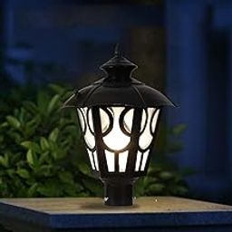 WHITERAY Pillar Main Gate Light for Outdoor Fence Decorative Waterproof Post Lamp for Driveway Entrance, Boundary, Patio, Yard Lighting (Without Bulb)-image-108