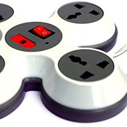 Tool Point 10 Amp 4 Way Extension Board Power Strip 4 Socket Extension Boards (White, Black) (1)-41