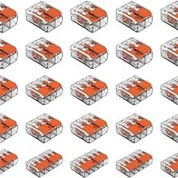 WAGO 2 Port (10) 3 Port (10) 5 Port (5) 221 Splicing Connector, Lever-Nut Assortment Pocket Pack for All Wire 12-24 AWG, Screw-17