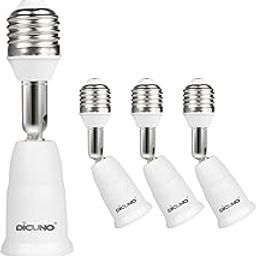 DiCUNO 4 Pack E26 to E26 Socket Extender (3.75 Inch Extension), Standard E26 Medium Screw Base, Heat Resistant to 165 C and Max Power 200W, No Fire Hazard and-18