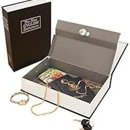 Book Safe Dictionary Style Iron Locker Jewellery Home Safe Box Hidden Secret Book Locker With 2 Keys(Random Colour, Standard Size)-picture-2